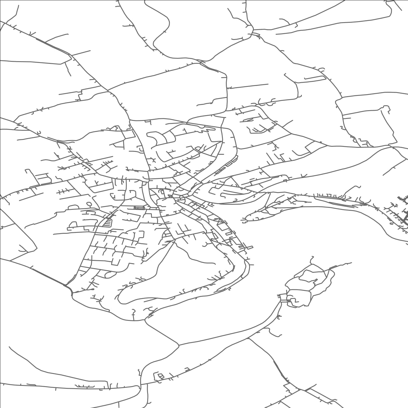 ROAD MAP OF KINSALE, IRELAND BY MAPBAKES