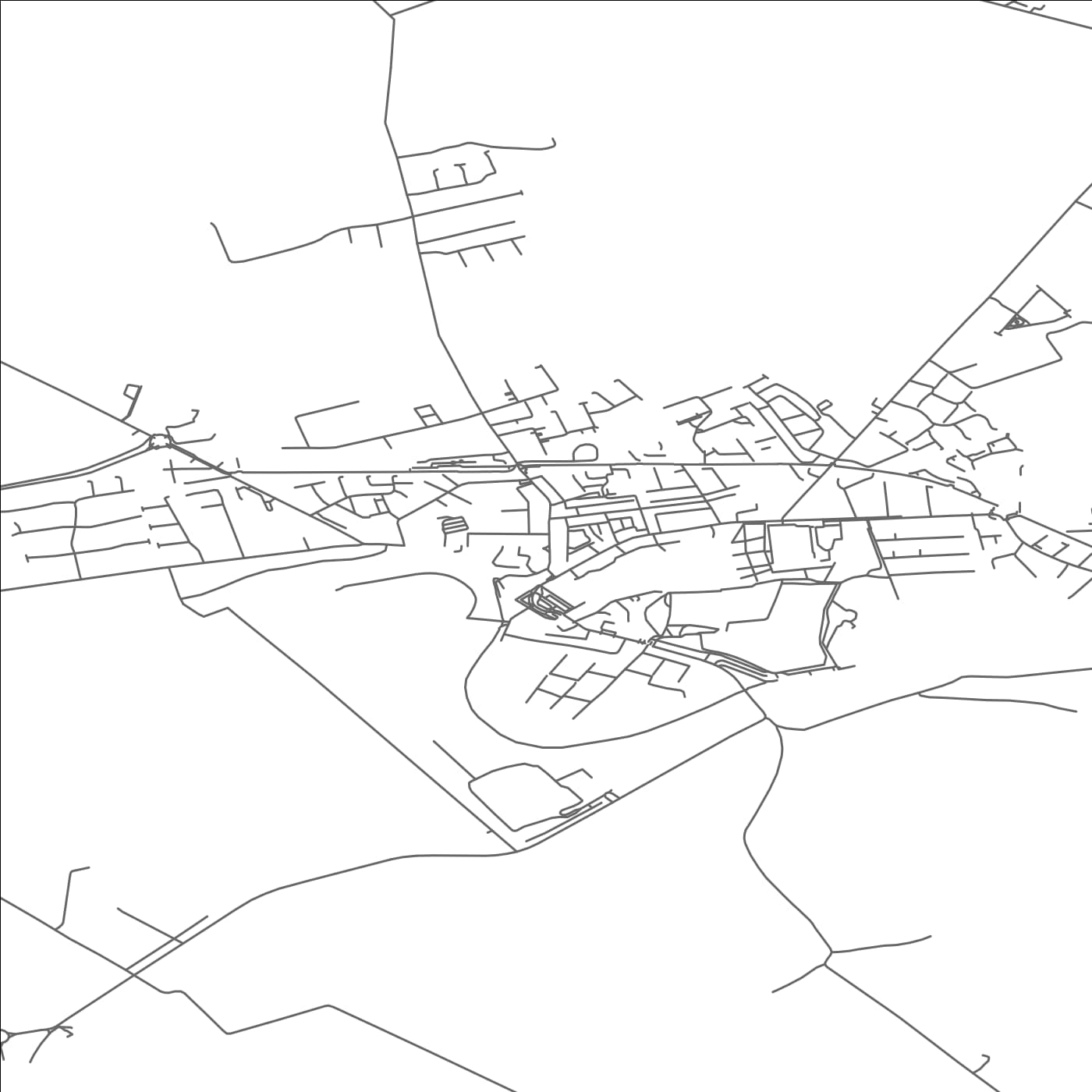 ROAD MAP OF LISTOWEL, IRELAND BY MAPBAKES