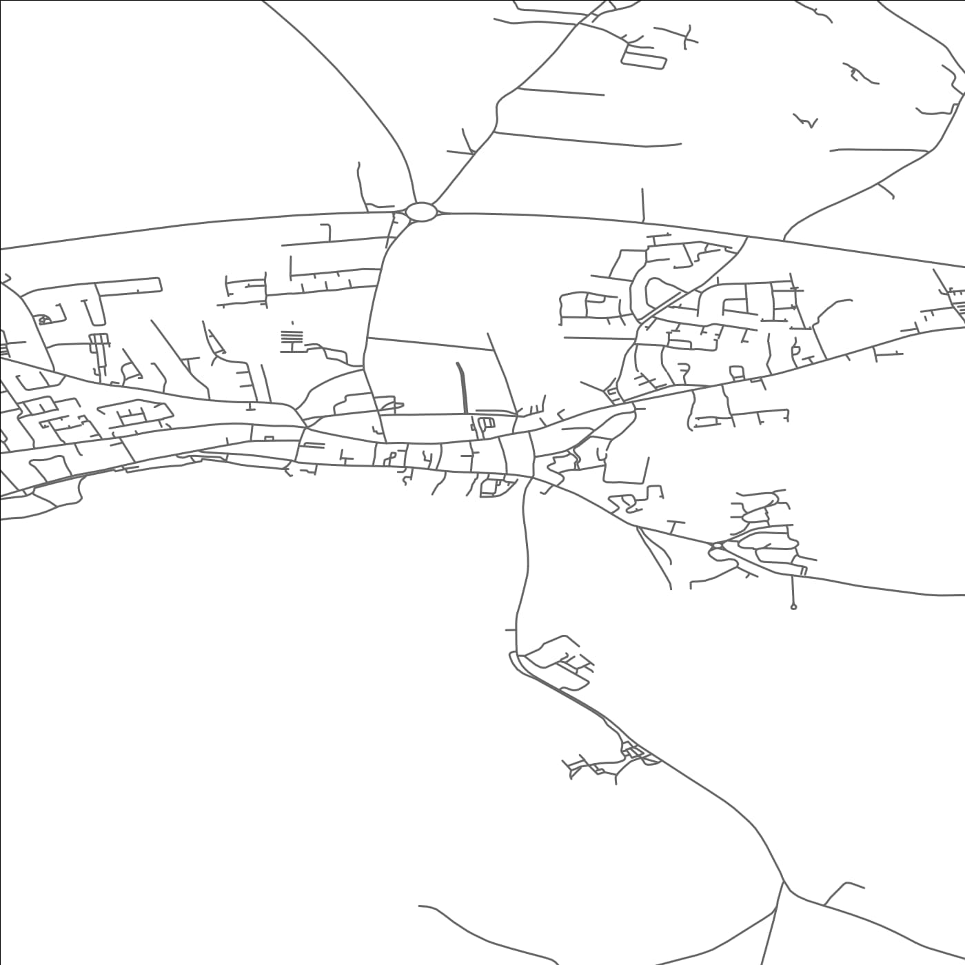 ROAD MAP OF LOUGHREA, IRELAND BY MAPBAKES