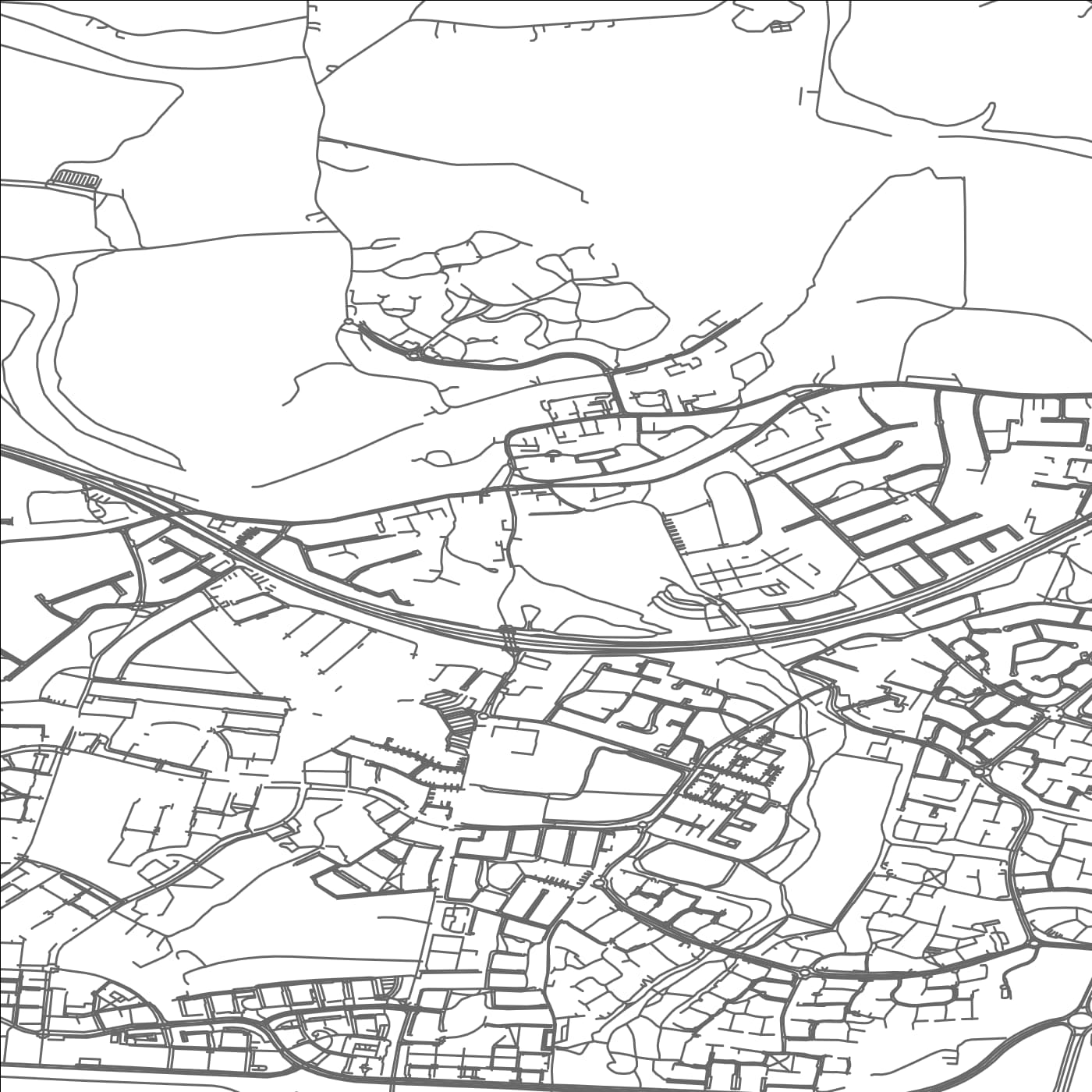 ROAD MAP OF LUCAN, IRELAND BY MAPBAKES