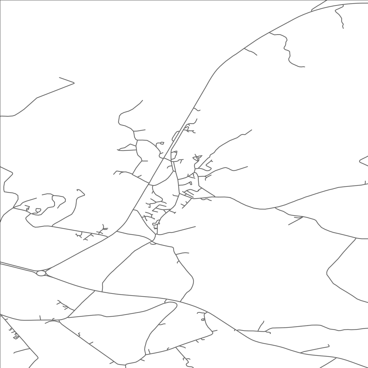 ROAD MAP OF MANORCUNNINGHAM, IRELAND BY MAPBAKES