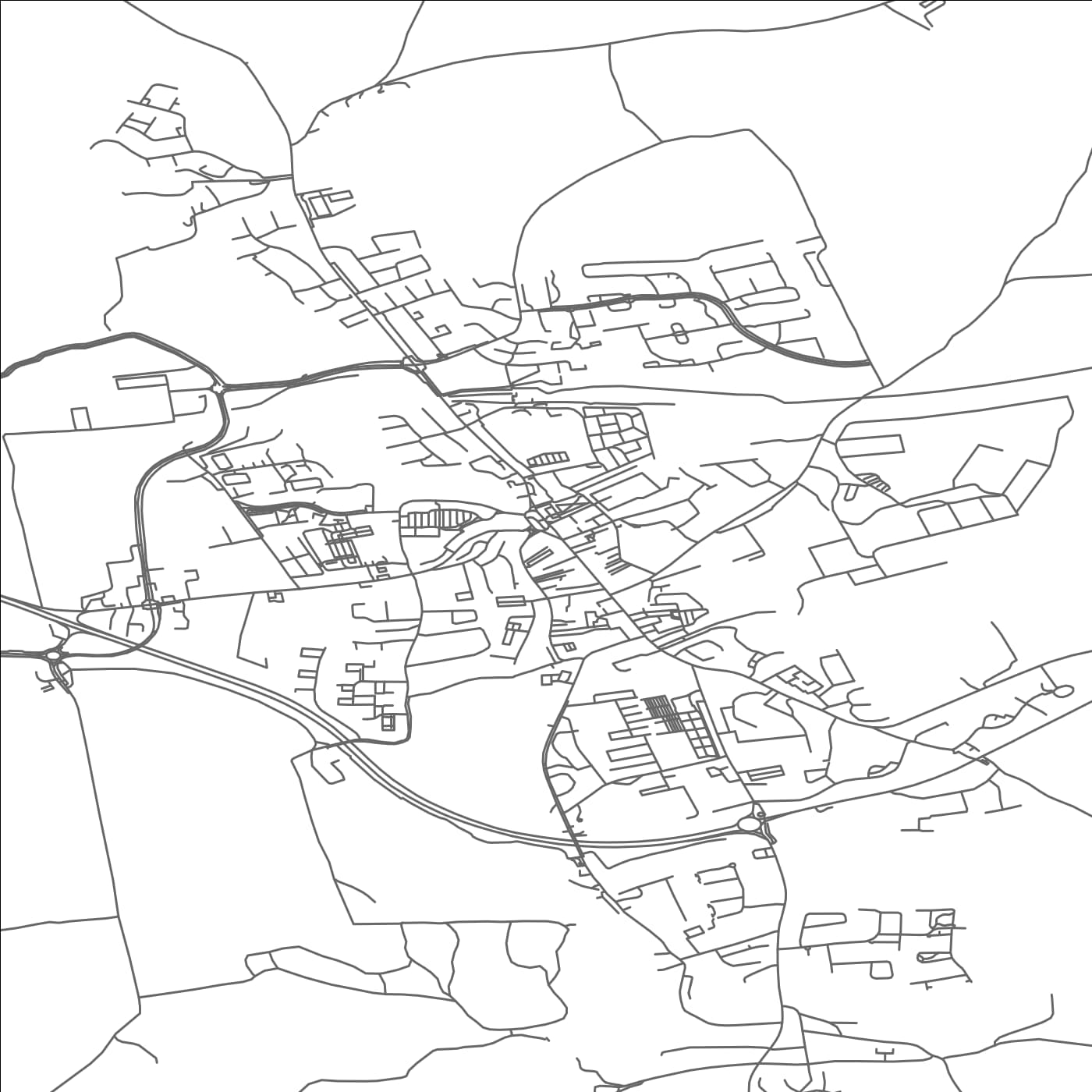 ROAD MAP OF MIDLETON, IRELAND BY MAPBAKES