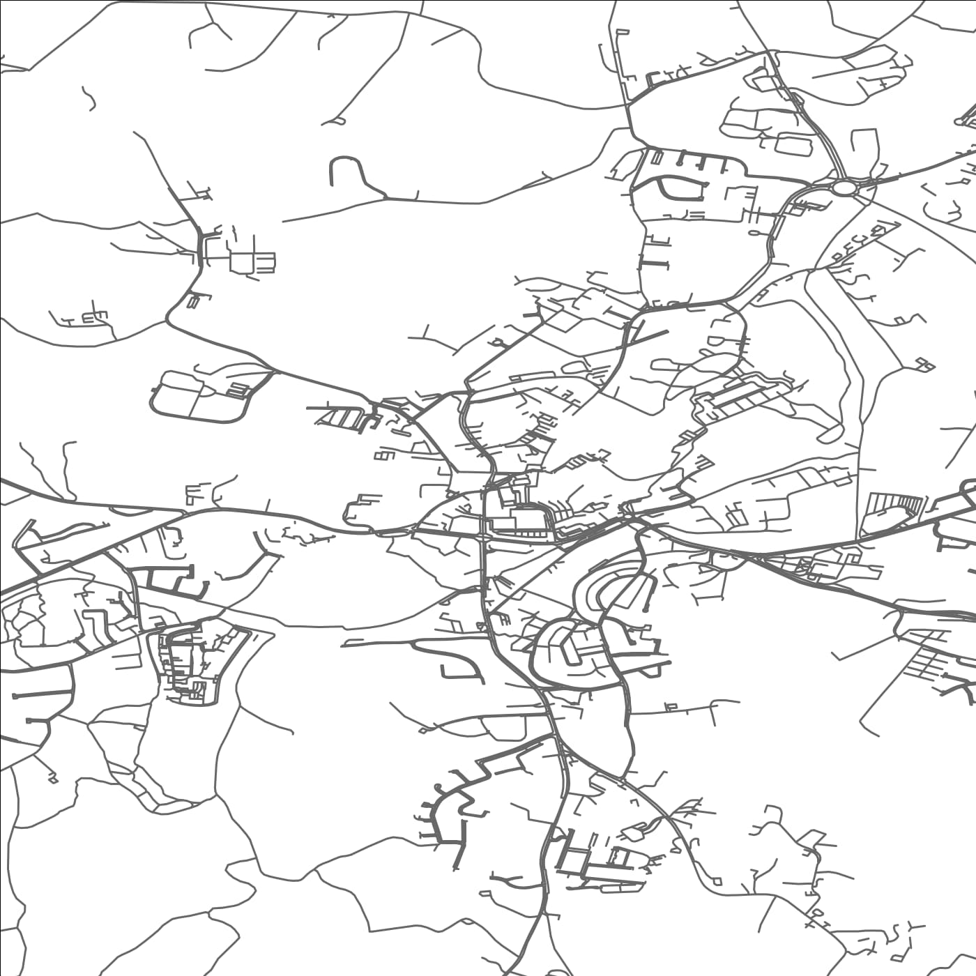 ROAD MAP OF MONAGHAN, IRELAND BY MAPBAKES