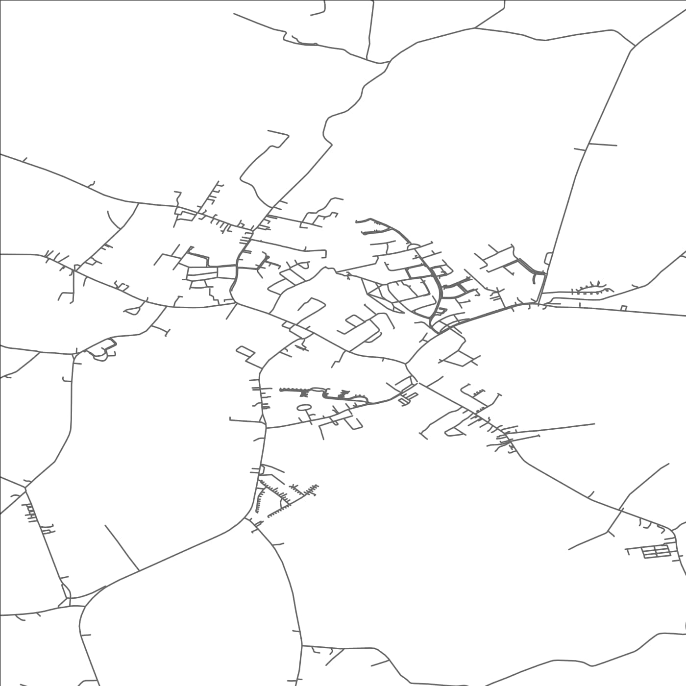 ROAD MAP OF MOUNTMELLICK, IRELAND BY MAPBAKES