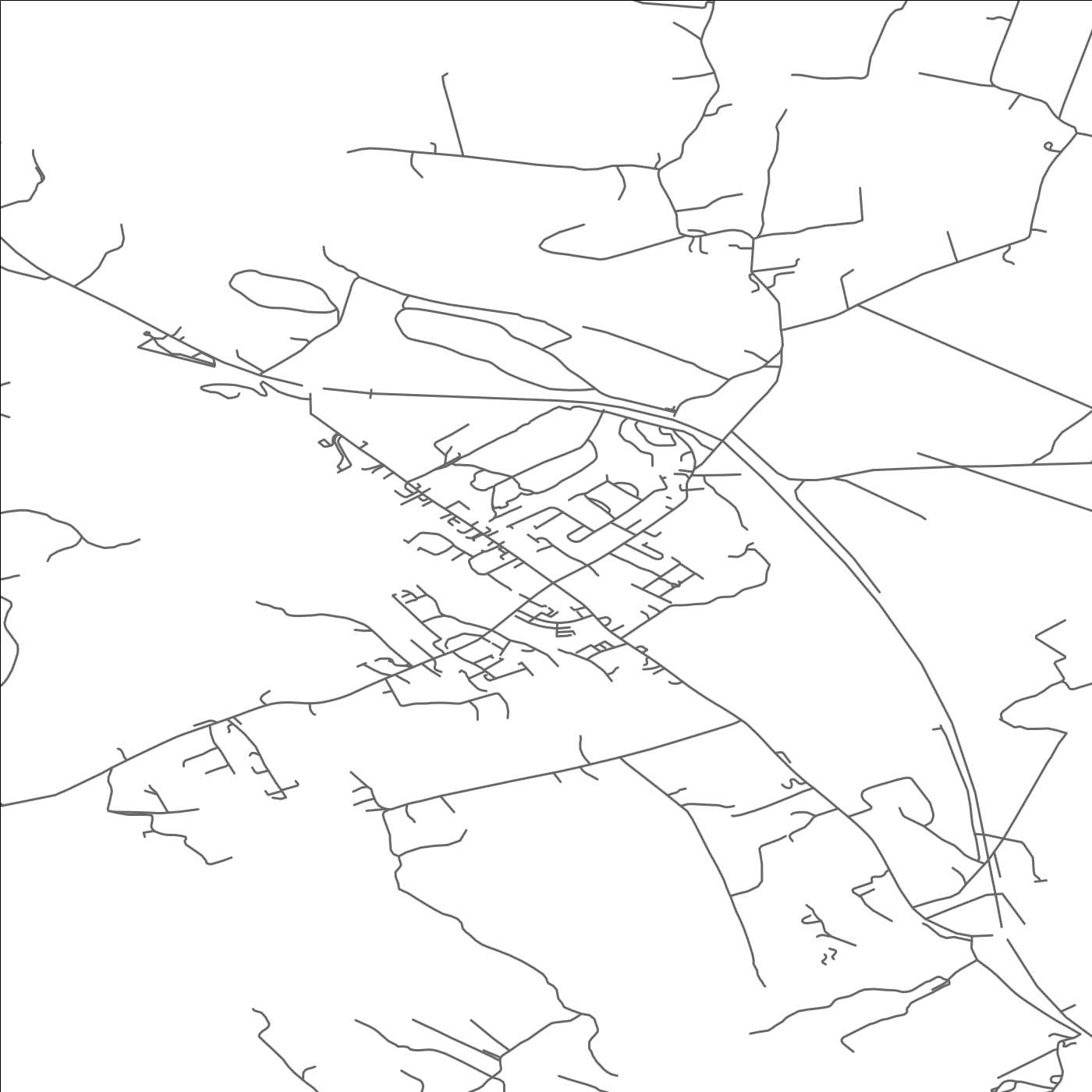 ROAD MAP OF MOYCULLEN, IRELAND BY MAPBAKES