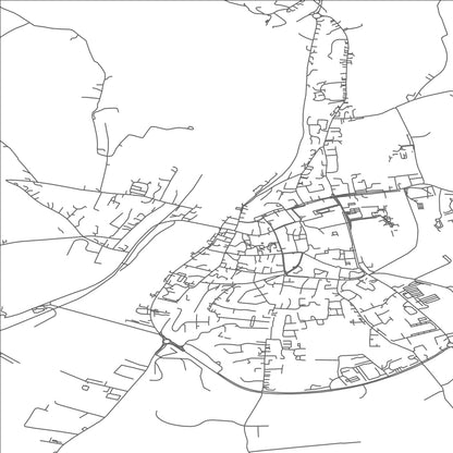 ROAD MAP OF NEW ROSS, IRELAND BY MAPBAKES