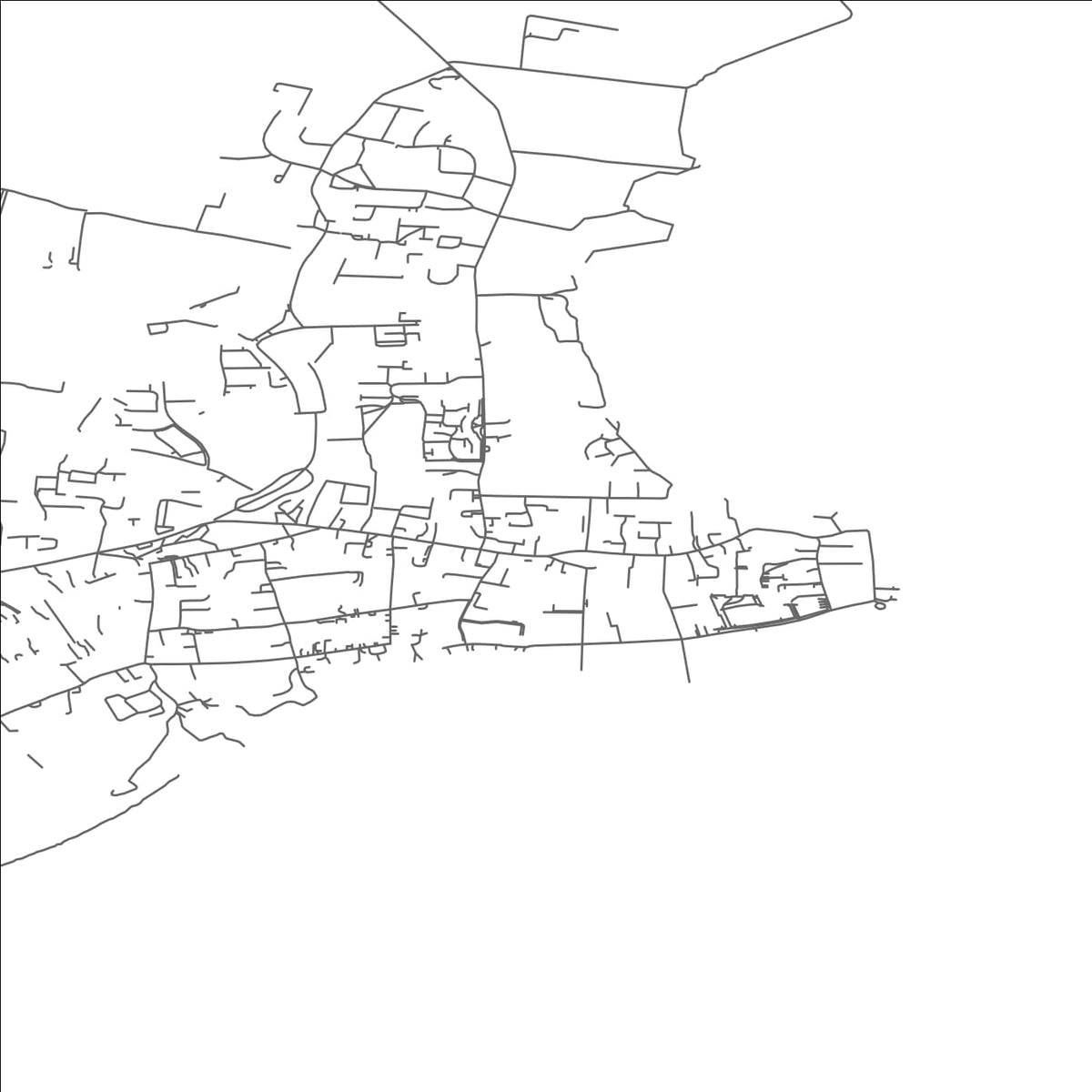 ROAD MAP OF RUSH, IRELAND BY MAPBAKES