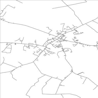 ROAD MAP OF TOBERCURRY, IRELAND BY MAPBAKES