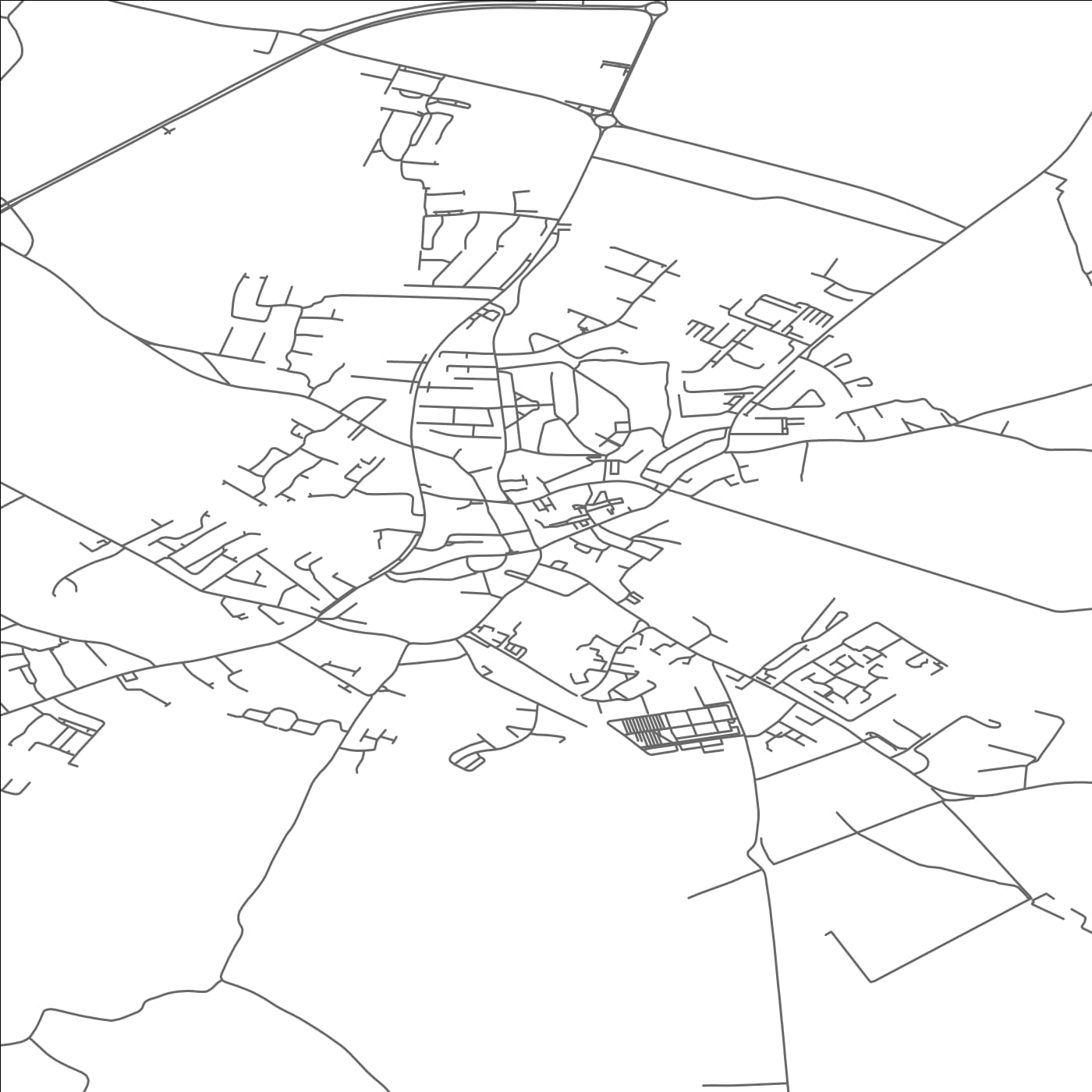 ROAD MAP OF TUAM, IRELAND BY MAPBAKES