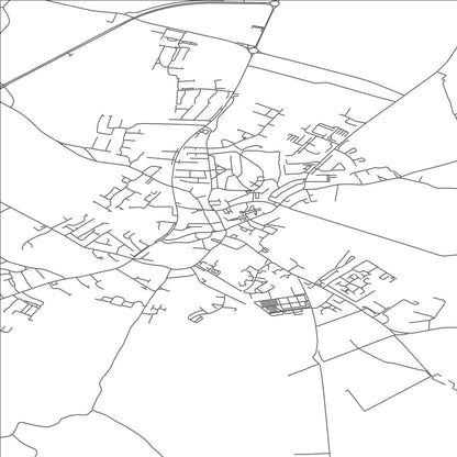 ROAD MAP OF TUAM, IRELAND BY MAPBAKES