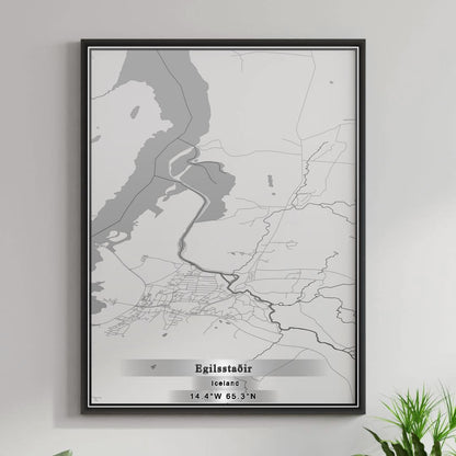 ROAD MAP OF EGILSSTADIR, ICELAND BY MAPBAKES