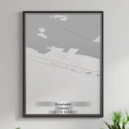 ROAD MAP OF EYRARBAKKI, ICELAND BY MAPBAKES