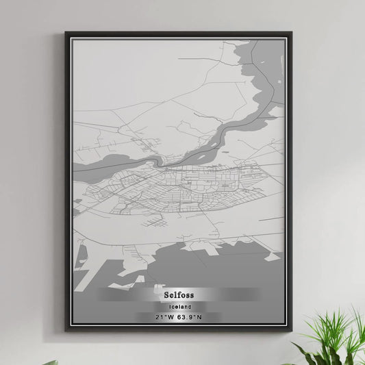 ROAD MAP OF SELFOSS, ICELAND BY MAPBAKES
