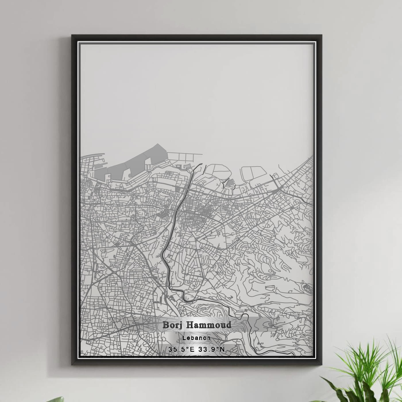 ROAD MAP OF BORJ HAMMOUD, LEBANON BY MAPBAKES