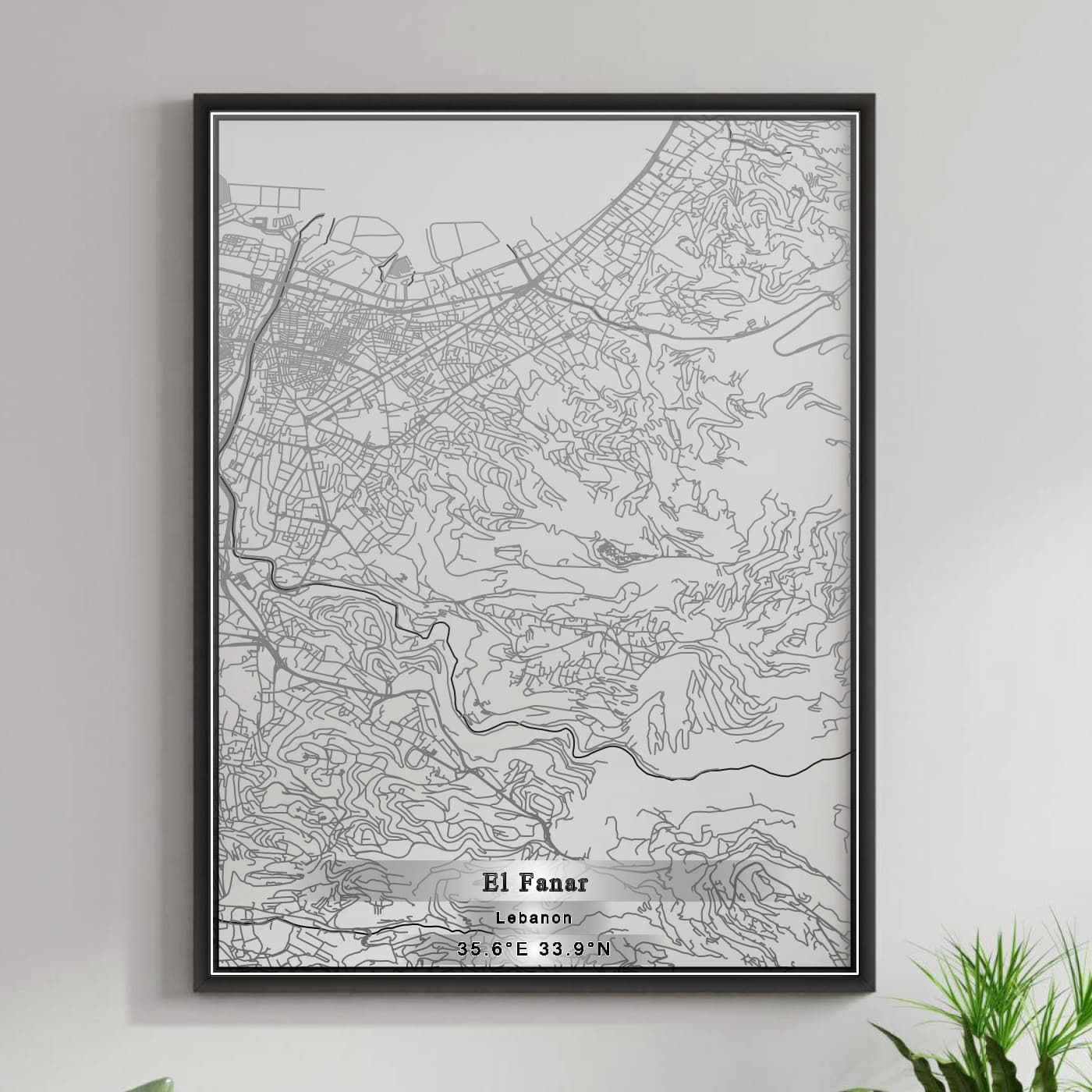 ROAD MAP OF EL FANAR, LEBANON BY MAPBAKES