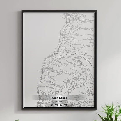 ROAD MAP OF KFAR KIDDE, LEBANON BY MAPBAKES