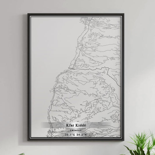 ROAD MAP OF KFAR KIDDE, LEBANON BY MAPBAKES