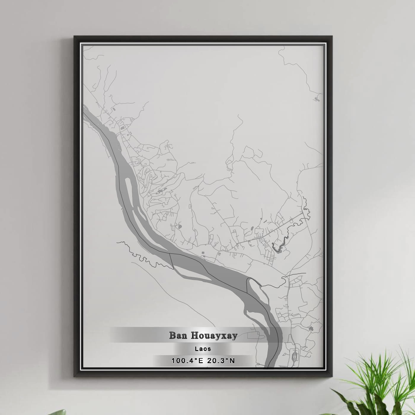 ROAD MAP OF BAN HOUAYXAY, LAOS BY MAPBAKES