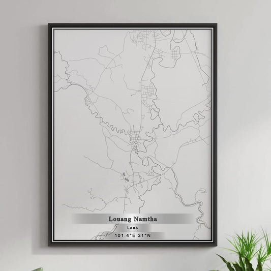 ROAD MAP OF LOUANG NAMTHA, LAOS BY MAPBAKES