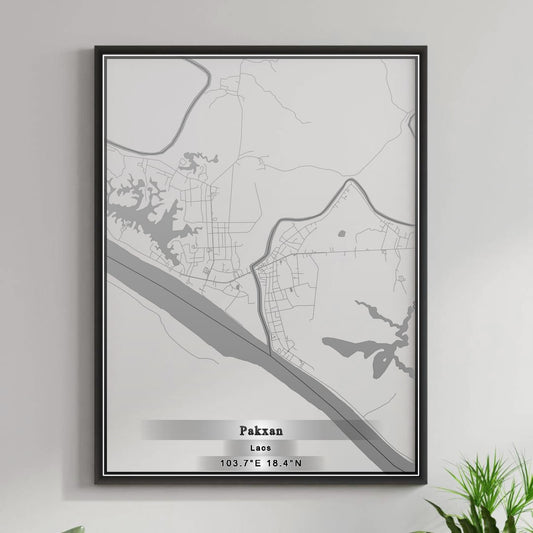 ROAD MAP OF PAKXAN, LAOS BY MAPBAKES