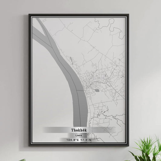ROAD MAP OF THAKHÈK, LAOS BY MAPBAKES