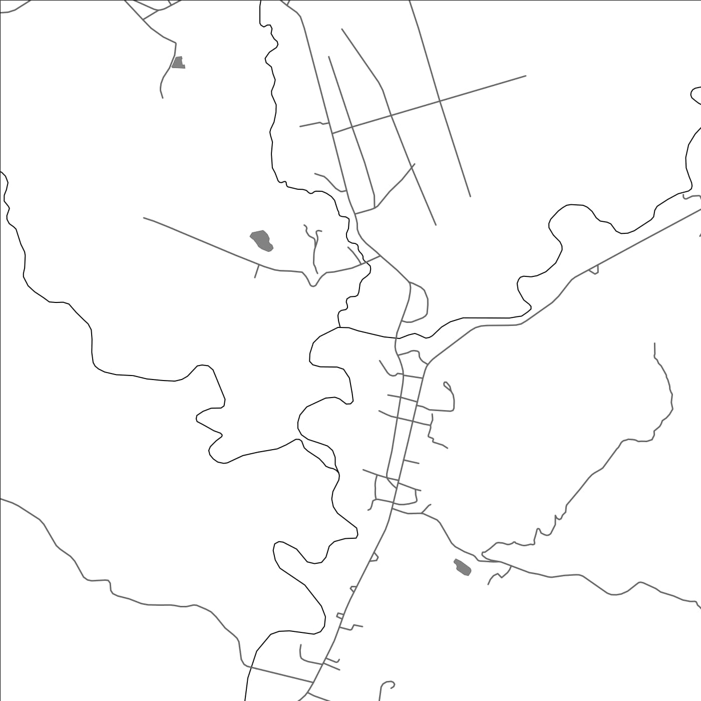 ROAD MAP OF MUANG KASI, LAOS BY MAPBAKES