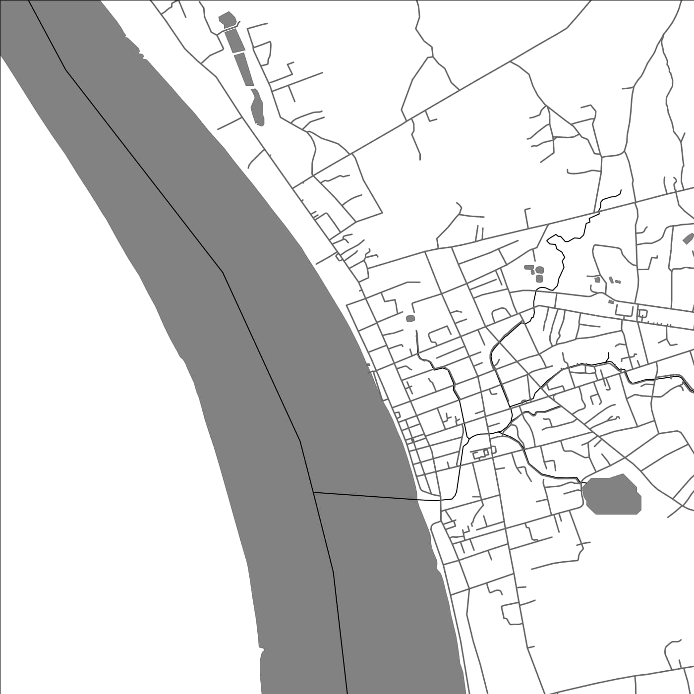 ROAD MAP OF THAKHÈK, LAOS BY MAPBAKES