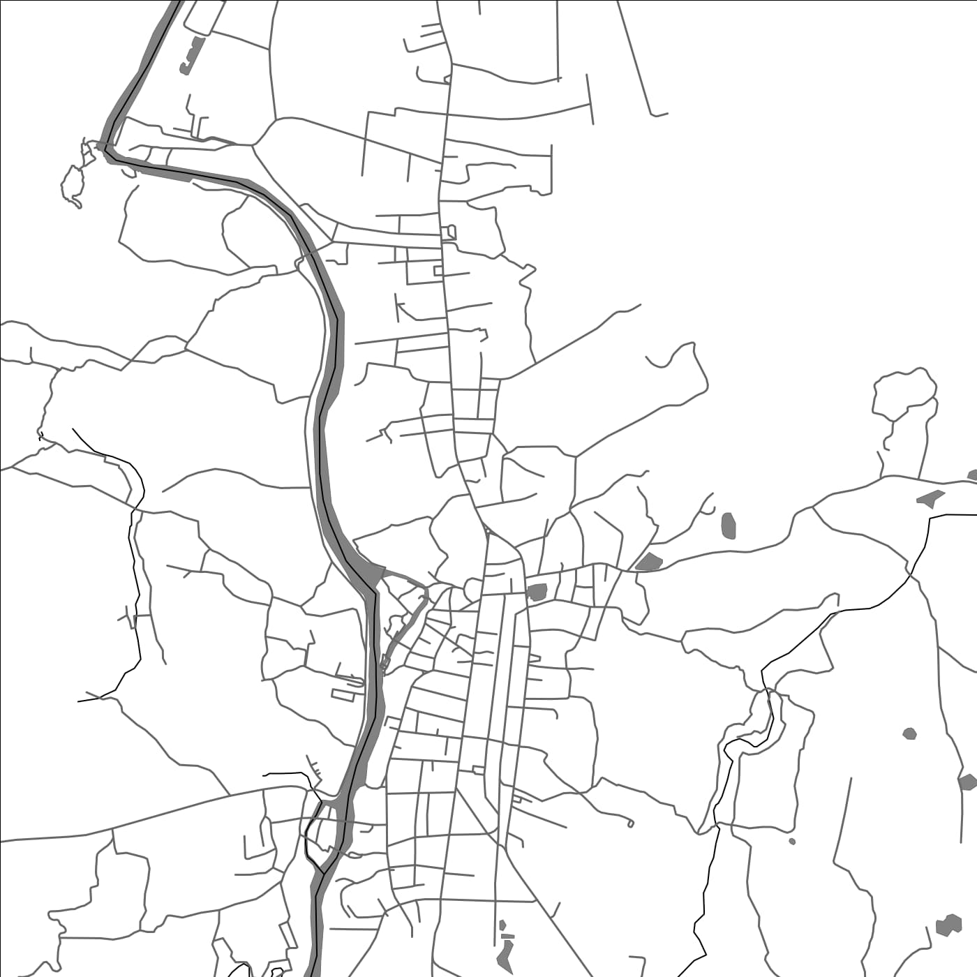 ROAD MAP OF VANGVIANG, LAOS BY MAPBAKES