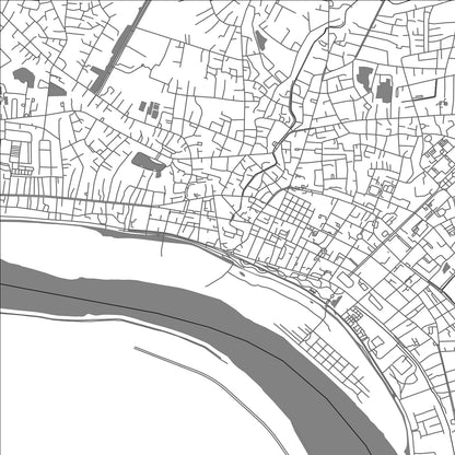 ROAD MAP OF VIENTIANE, LAOS BY MAPBAKES