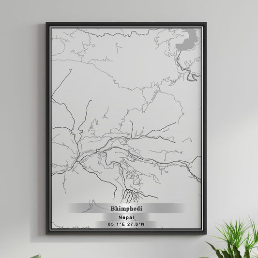 ROAD MAP OF BHIMPHEDI, NEPAL BY MAPBAKES