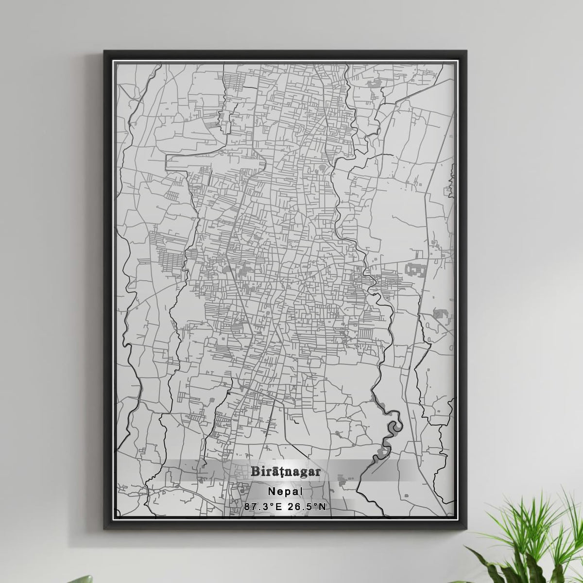 ROAD MAP OF BIRATNAGAR, NEPAL BY MAPBAKES