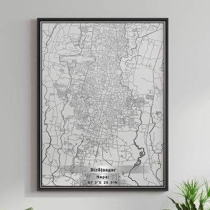 ROAD MAP OF BIRATNAGAR, NEPAL BY MAPBAKES
