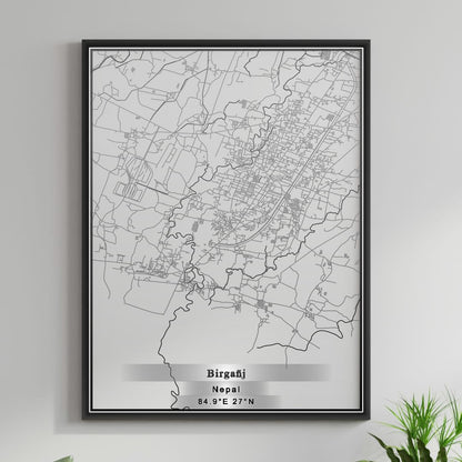 ROAD MAP OF BIRGANJ, NEPAL BY MAPBAKES