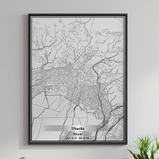 ROAD MAP OF DHARAN, NEPAL BY MAPBAKES