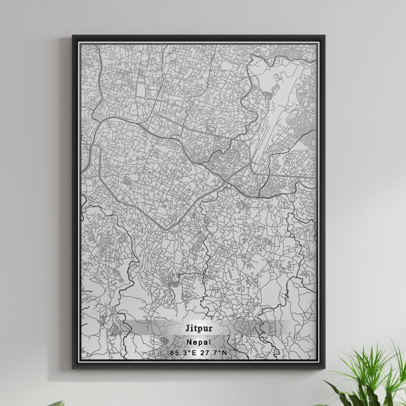 ROAD MAP OF JITPUR, NEPAL BY MAPBAKES