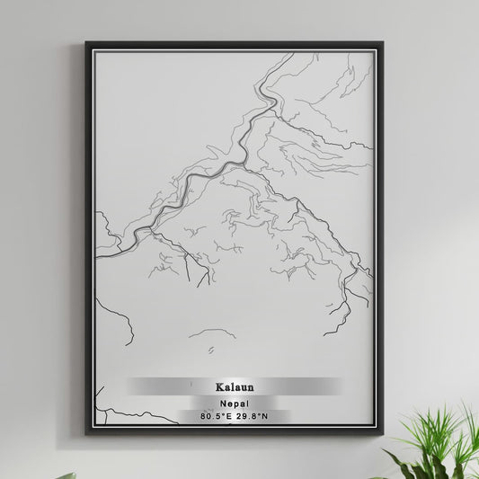ROAD MAP OF KALAUN, NEPAL BY MAPBAKES