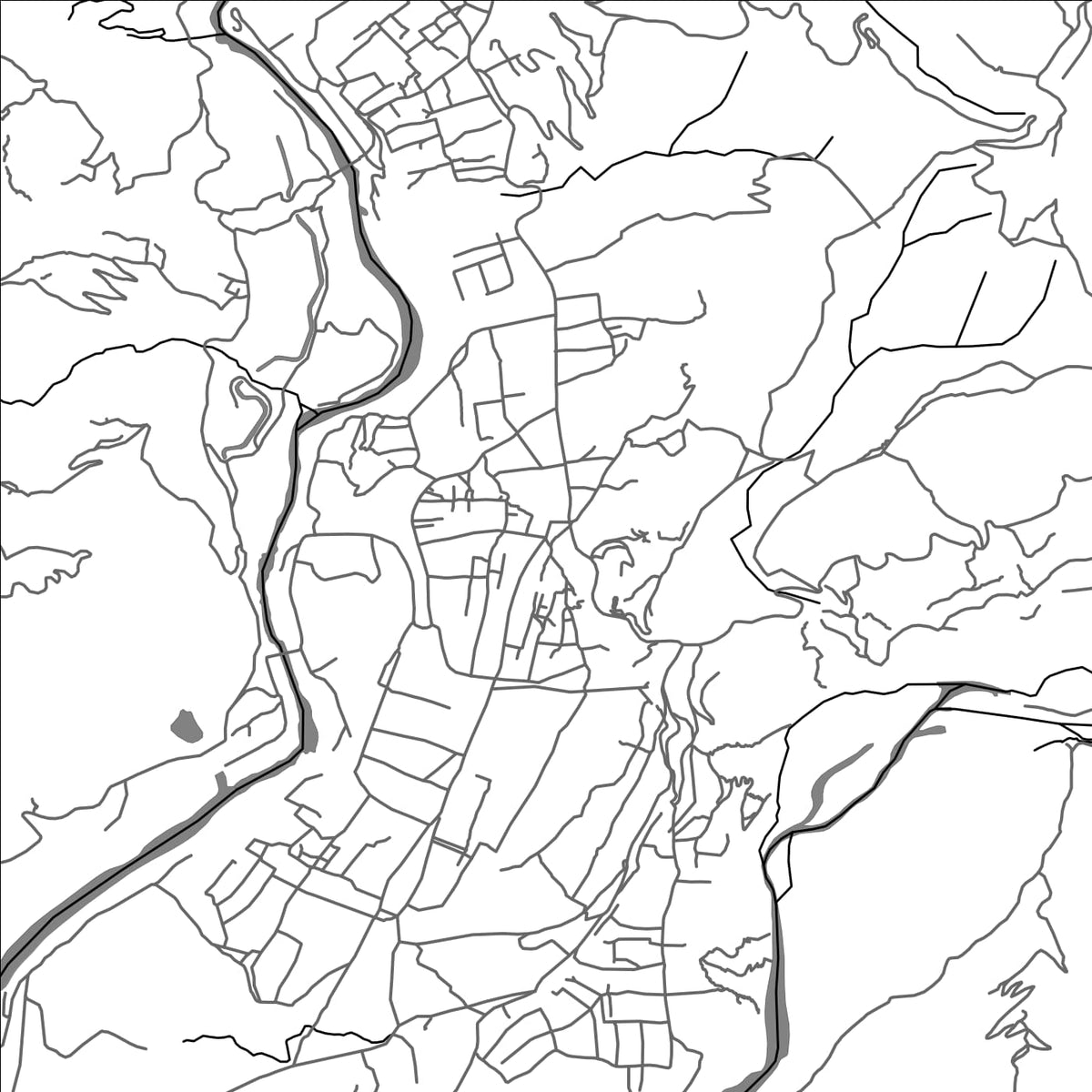 ROAD MAP OF BIDUR, NEPAL BY MAPBAKES