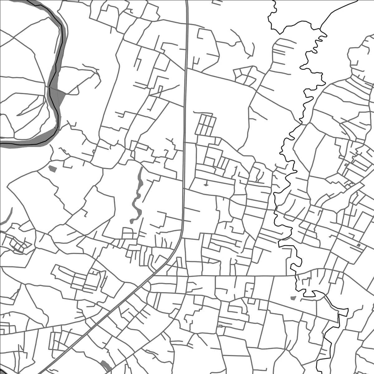 ROAD MAP OF DHANGADHI, NEPAL BY MAPBAKES