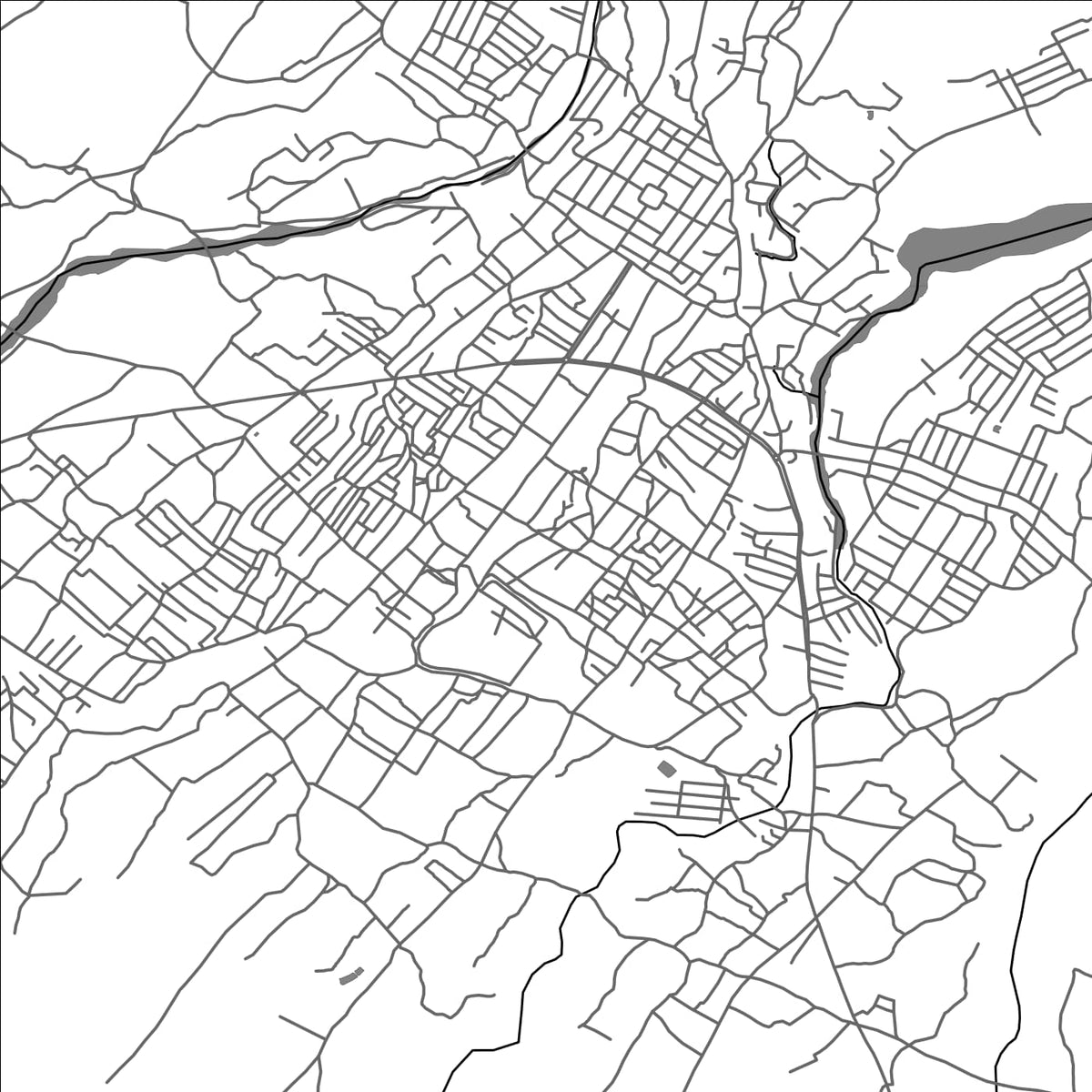 ROAD MAP OF GHORAHI, NEPAL BY MAPBAKES