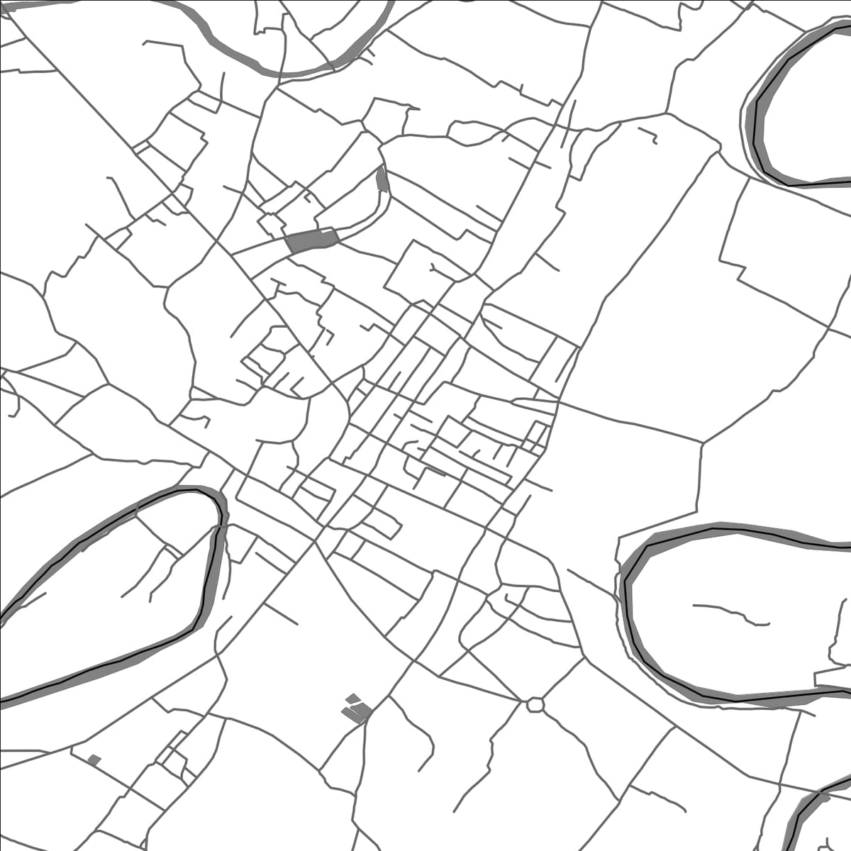 ROAD MAP OF GULARIYA, NEPAL BY MAPBAKES