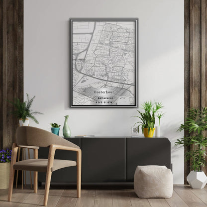 ROAD MAP OF OOSTERHOUT, NETHERLANDS BY MAPBAKES