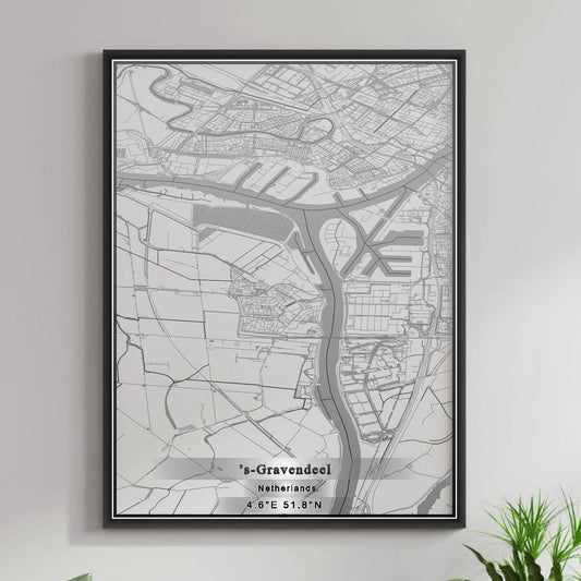 ROAD MAP OF 'S-GRAVENDEEL, NETHERLANDS BY MAPBAKES