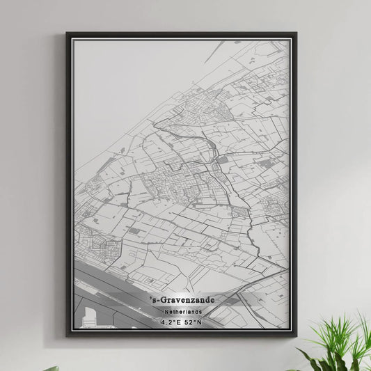 ROAD MAP OF 'S-GRAVENZANDE, NETHERLANDS BY MAPBAKES