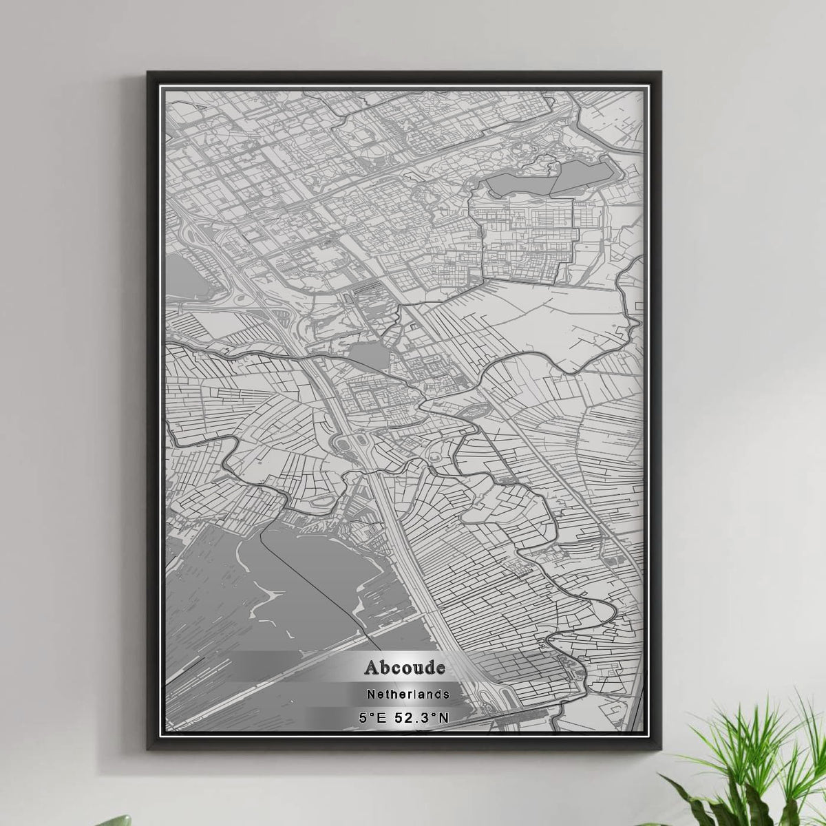 ROAD MAP OF ABCOUDE, NETHERLANDS BY MAPBAKES