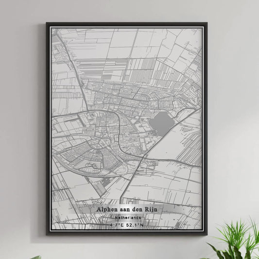 ROAD MAP OF ALPHEN AAN DEN RIJN, NETHERLANDS BY MAPBAKES