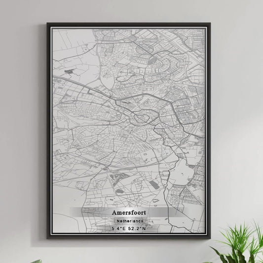 ROAD MAP OF AMERSFOORT, NETHERLANDS BY MAPBAKES