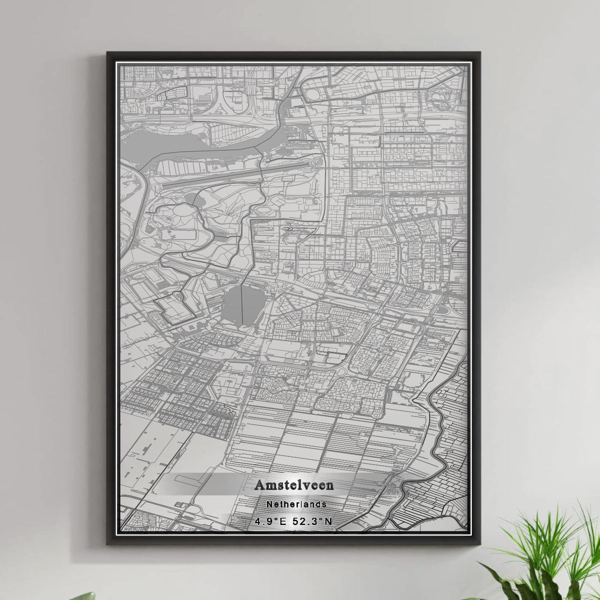 ROAD MAP OF AMSTELVEEN, NETHERLANDS BY MAPBAKES