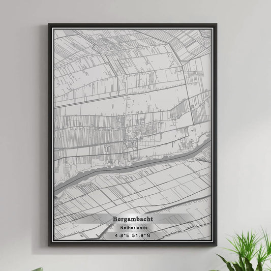 ROAD MAP OF BERGAMBACHT, NETHERLANDS BY MAPBAKES