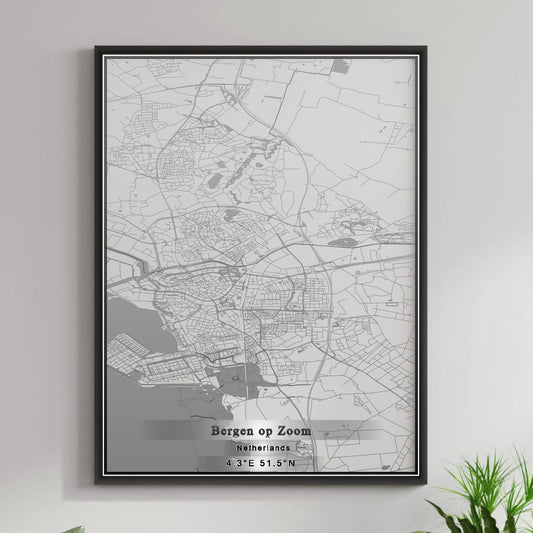 ROAD MAP OF BERGEN OP ZOOM, NETHERLANDS BY MAPBAKES