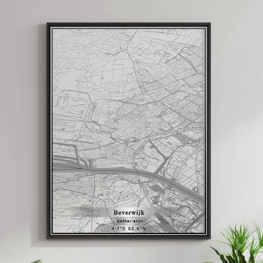 ROAD MAP OF BEVERWIJK, NETHERLANDS BY MAPBAKES